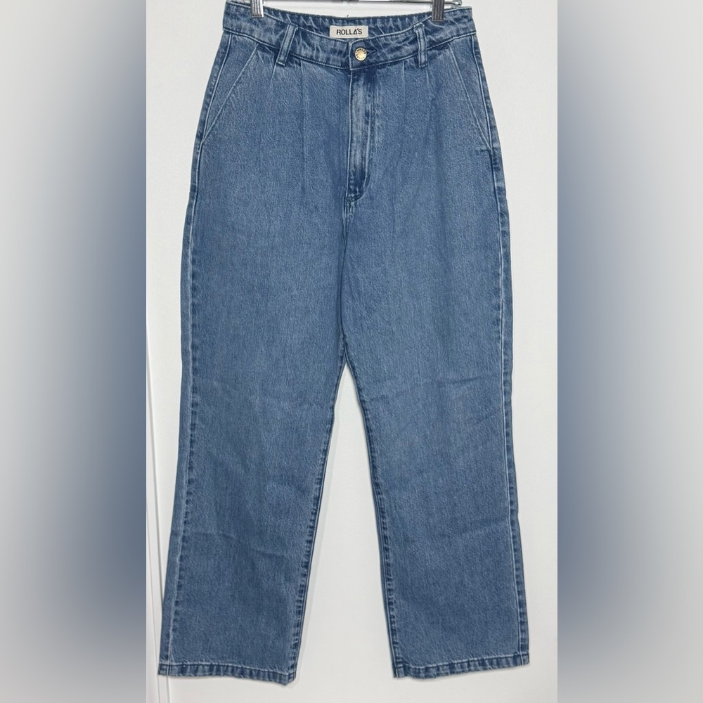 Rolla’s NWT Chloe Pleated High-Rise Crop Jeans - Picture 2 of 8
